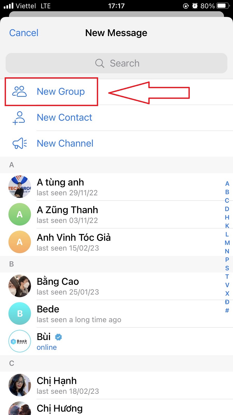 tạo nhóm telegram