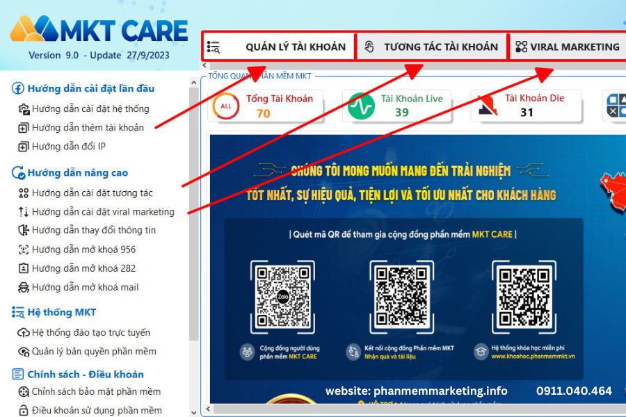 Phần mềm chăm sóc tài khoản facebook