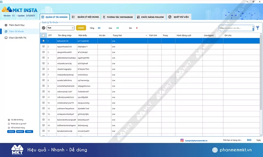 Phần mềm quảng cáo Instagram