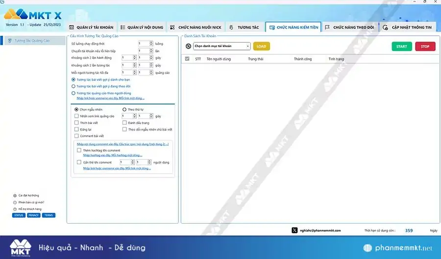 phần mềm mkt twitter