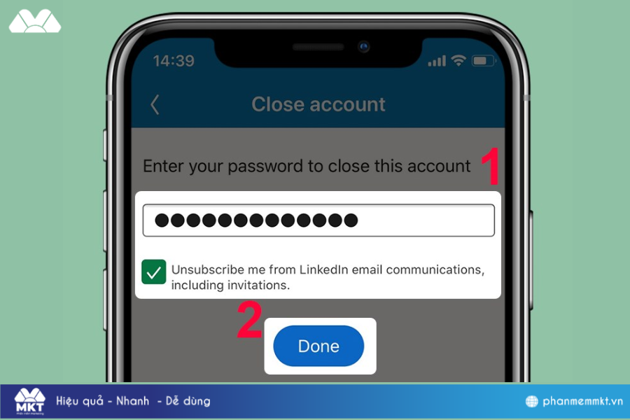 Xóa tài khoản LinkedIn